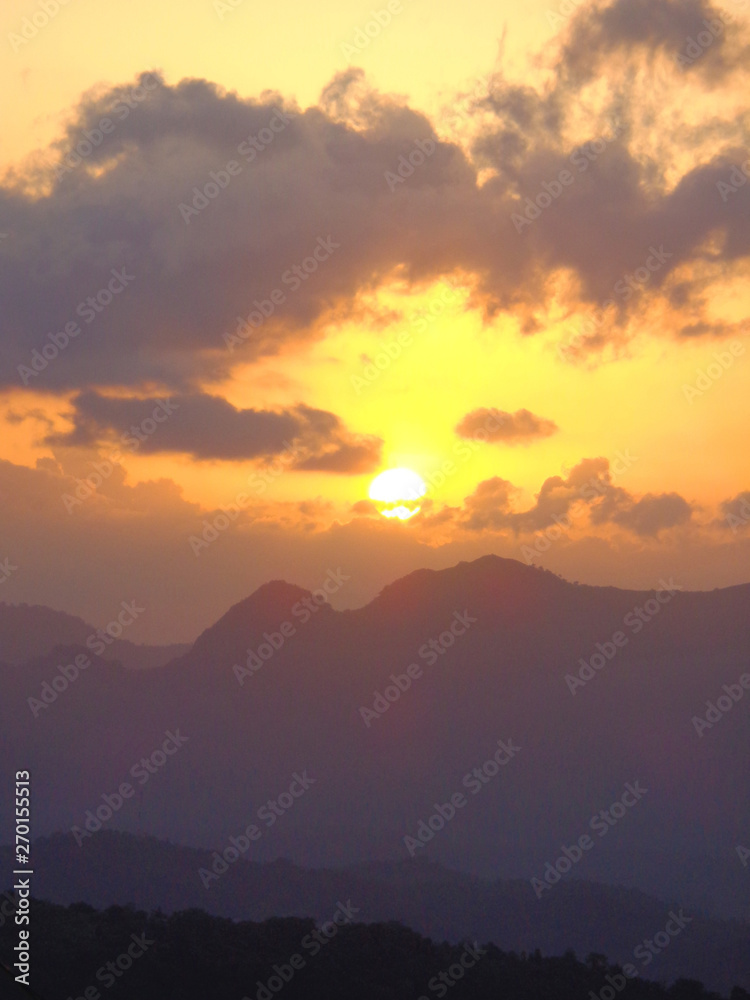 Fototapeta premium Sun set in the evening