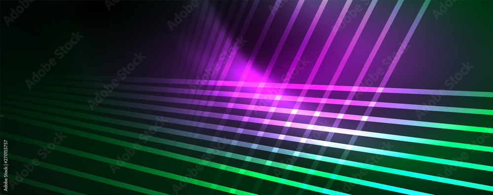 Vector neon light lines concept, abstract background Vector neon light lines concept, abstract background