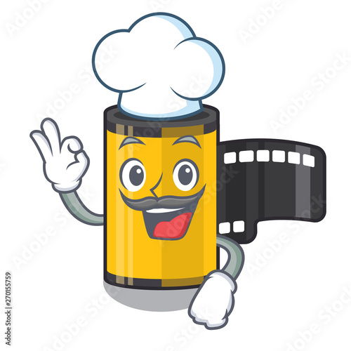 Chef camera roll isolated with the character