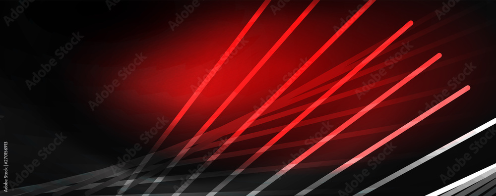 Fototapeta premium Shiny color neon light with lines, abstract wallpaper, shiny motion, magic space light. Techno abstract background