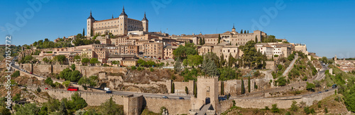 Toledo medieval city panoramic view. Spanish traditional old town