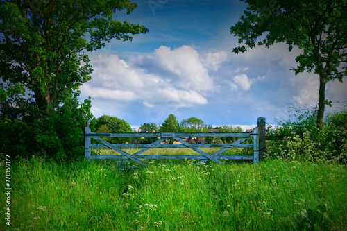 A gate on the Nene Way near Peterborough in England