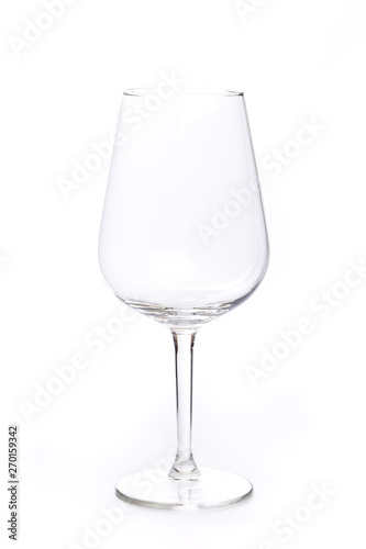 vine  glasses on a white background