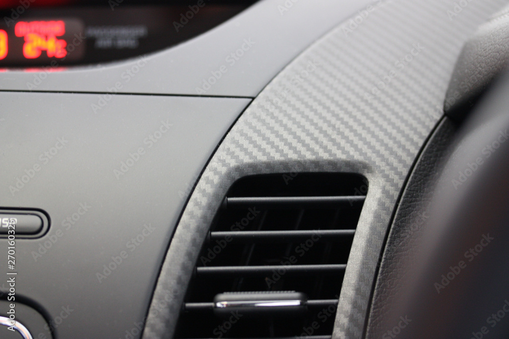 Fototapeta premium Vehicle dashboard with weave pattern