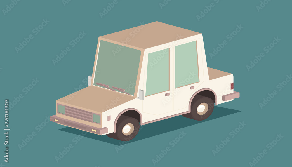 Obraz premium Vector isometric illustration of a car