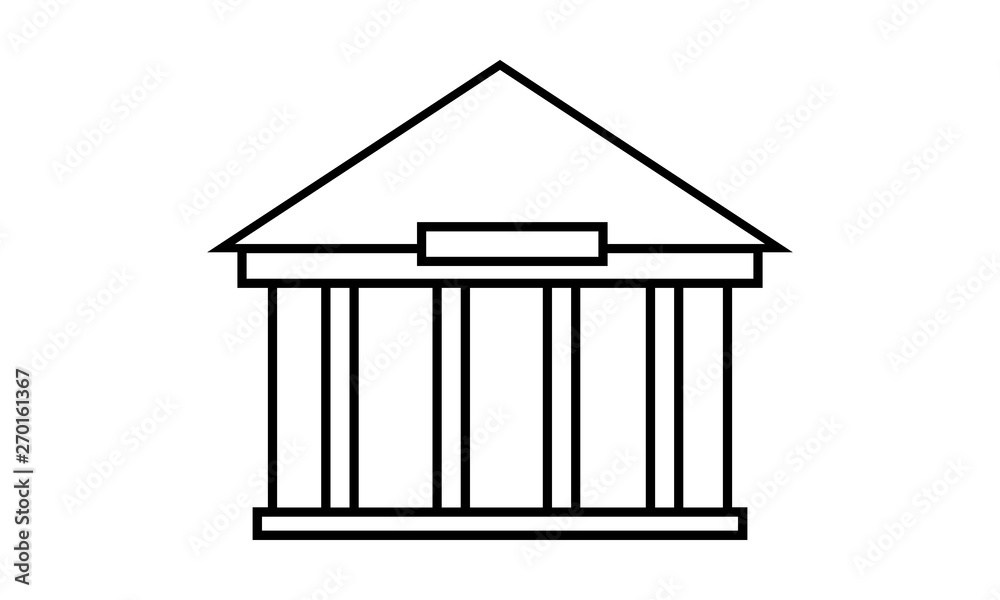 Bank vector icon for financial institutions Bank vector icon for financial institutions