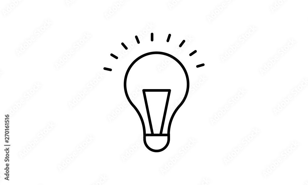 Light bulb line icon for ideas and innovation Light bulb line icon for ideas and innovation