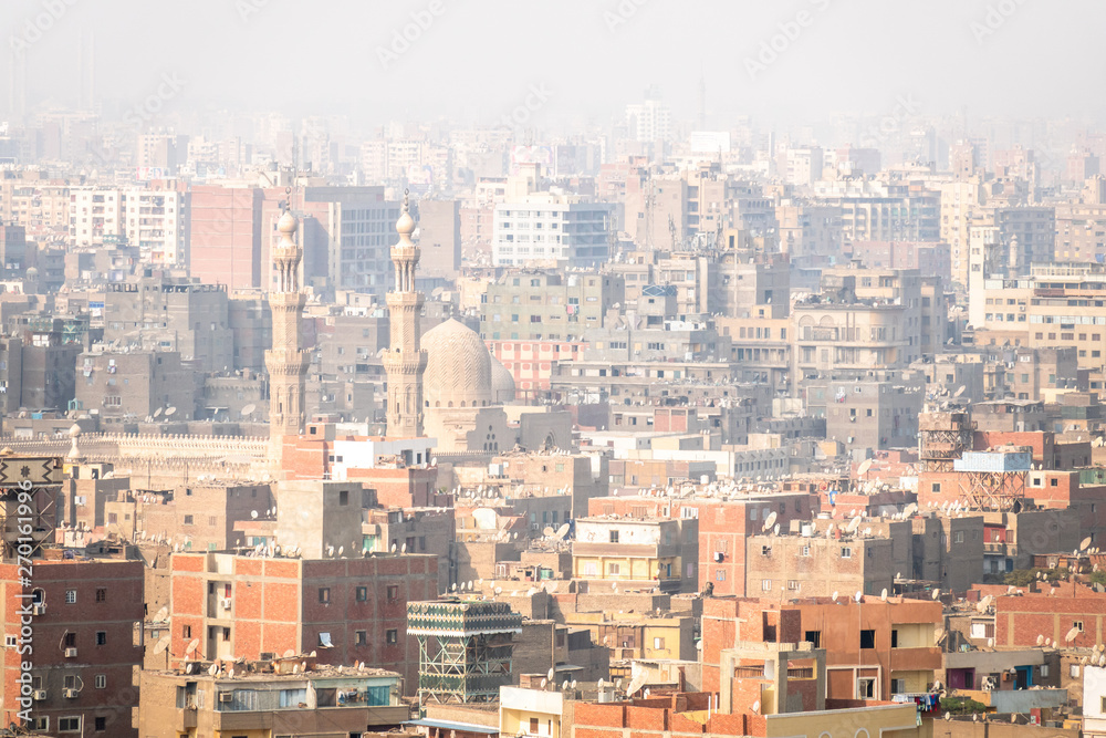 hazey scenery at Cairo Egypt