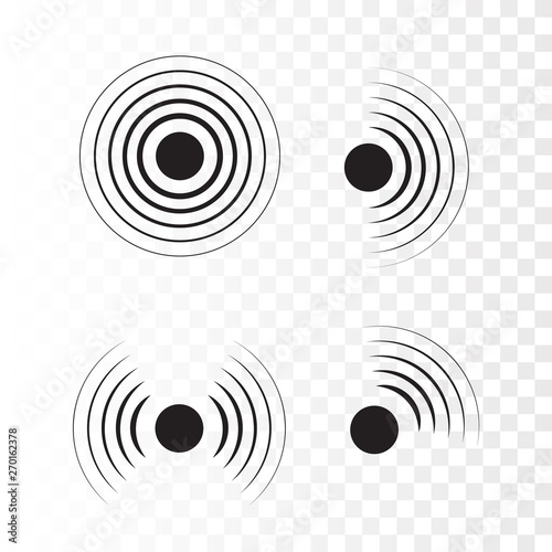 Sonar wave sign. Radar icon