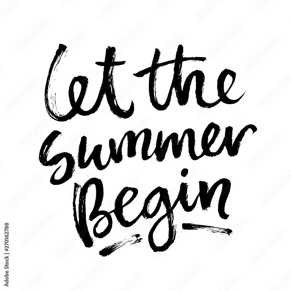 Obraz premium Summer brush lettering composition.