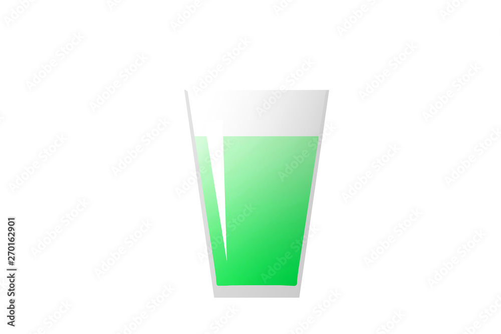 Illustration Of Green Vegetable Juice Or Green Tea In A Glass Cup グラスに入った緑の 野菜ジュースまたはグリーンティー Stock イラスト Adobe Stock