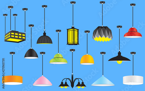 hanging light on the ceiling in the shop