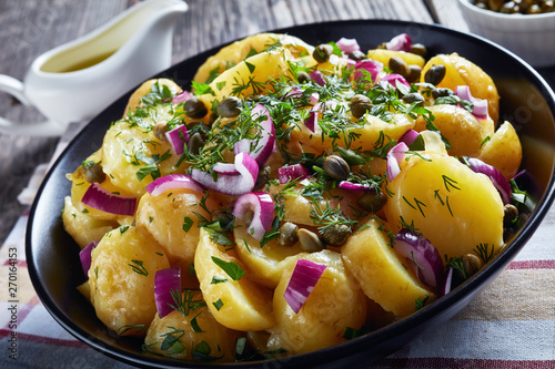 Billede på lærred close-up of savory german new potato salad