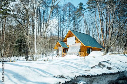 Big Hut in snow scene
