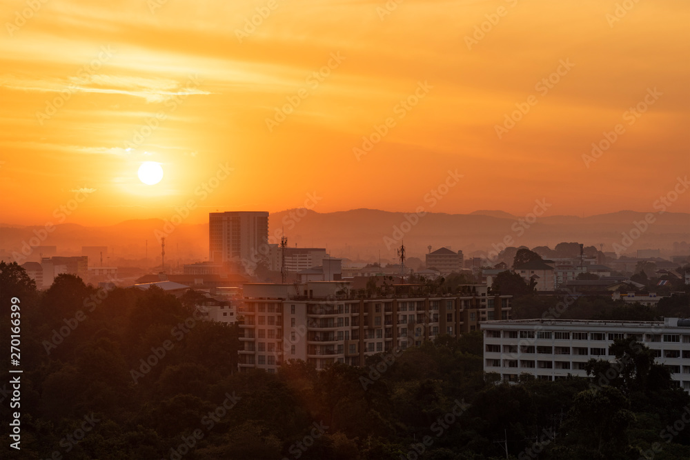 Morning landscape in Pattaya, dawn.