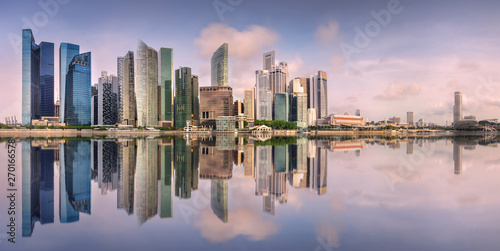 Business district and Marina bay in Singapore © boule1301