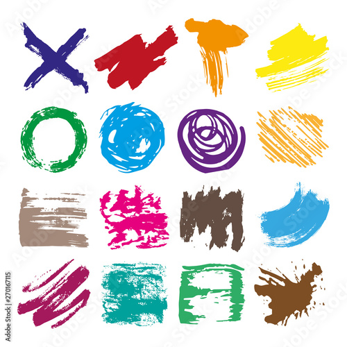 Colorful Brush Ink Strokes 