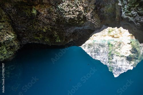 Underground caves Cenote Siete Bocas, Riviera Maya,