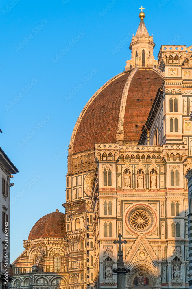 Florence, Tuscany / Italy: Santa Maria del Fiore Dome at sunset