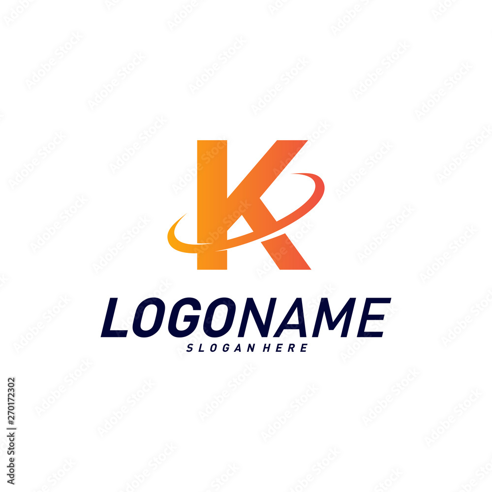 Font with Planet Logo Design Concepts. Letter K Logo Icon Vector Template. Icon Symbol. Font with Planet Logo Design Concepts. Letter K Logo Icon Vector Template. Icon Symbol.