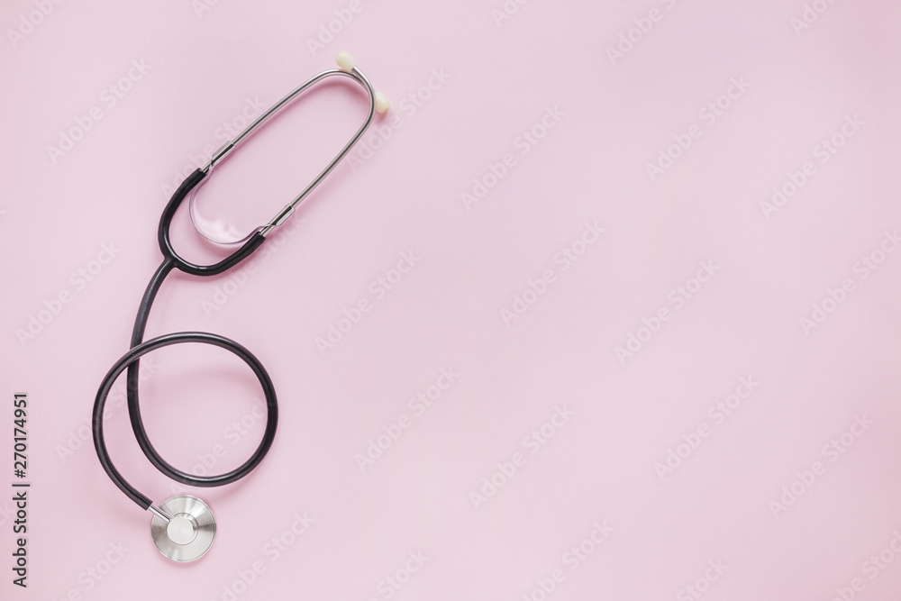 Fototapeta premium Flat lay medical composition with copyspace