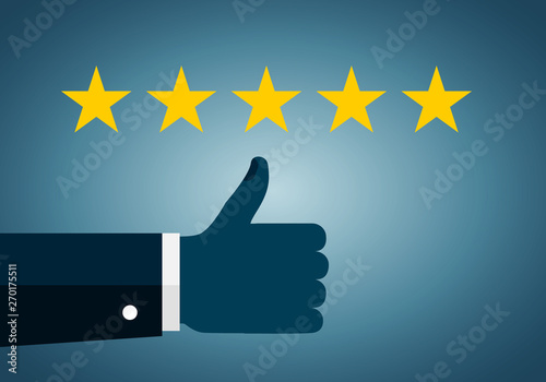 Customer reviews concept of rating