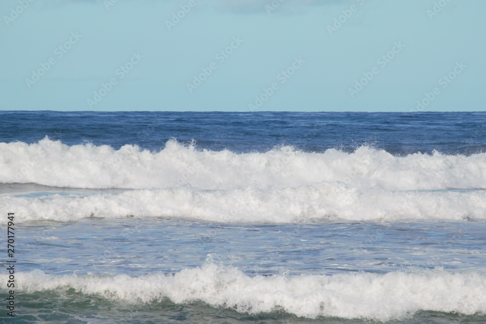 White waves and blue deep water, perfect surf condition of the Australian ocean White waves and blue deep water, perfect surf condition of the Australian ocean