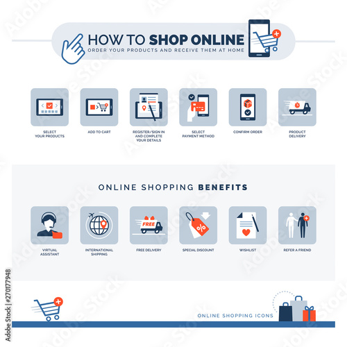 How to shop online and online shopping benefits