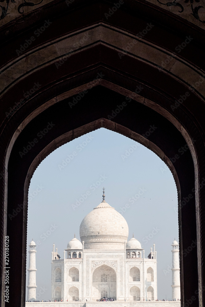 Taj Mahal at entrance gate