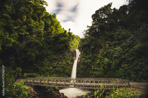 La Paz is a waterfall in central Costa Rica. In Spanish, it is known as Catarata de La Paz. It is 31 kilometres north of Alajuela, between Vara Blanca and Cinchona close to San Jose