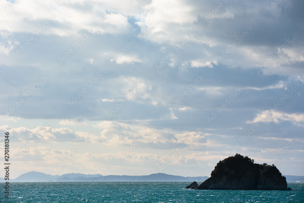 小豆島行きフェリーからの風景　四国・日本