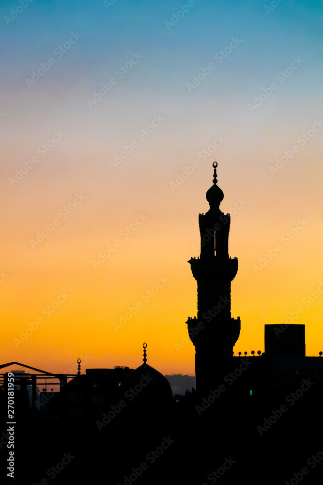 sunset scenery at Cairo Egypt