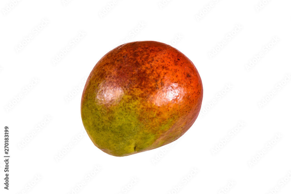 Whole red mango fruit isolated on a white background Whole red mango fruit isolated on a white background