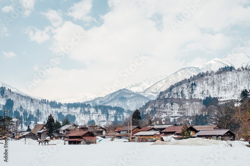 snow village at Shirakawago, Japan