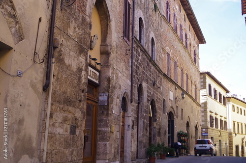 Typical street of Chiusi, Tuscany, Italy