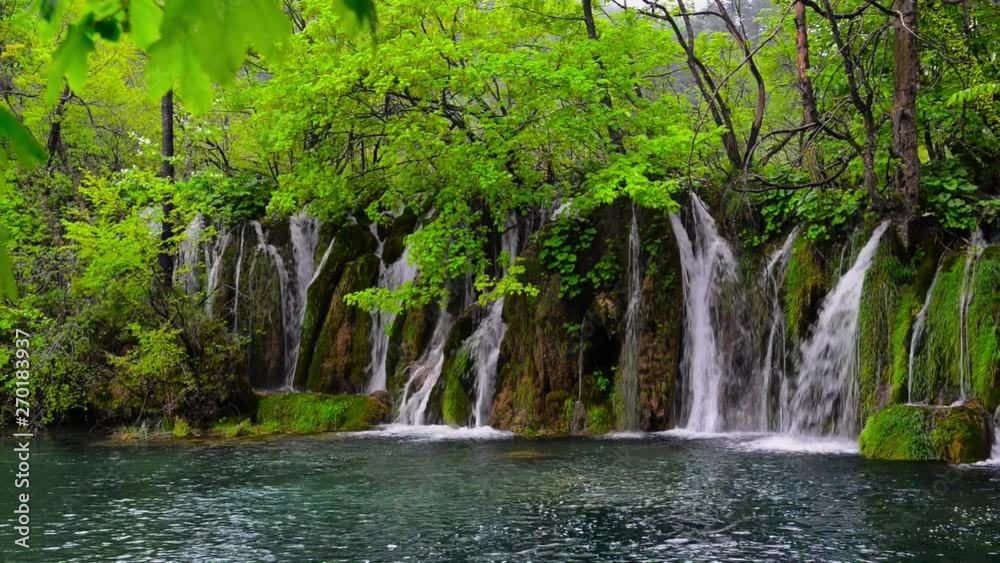 Beautifull waterfalls and crystal clear lakes at Plitvice nature reserve