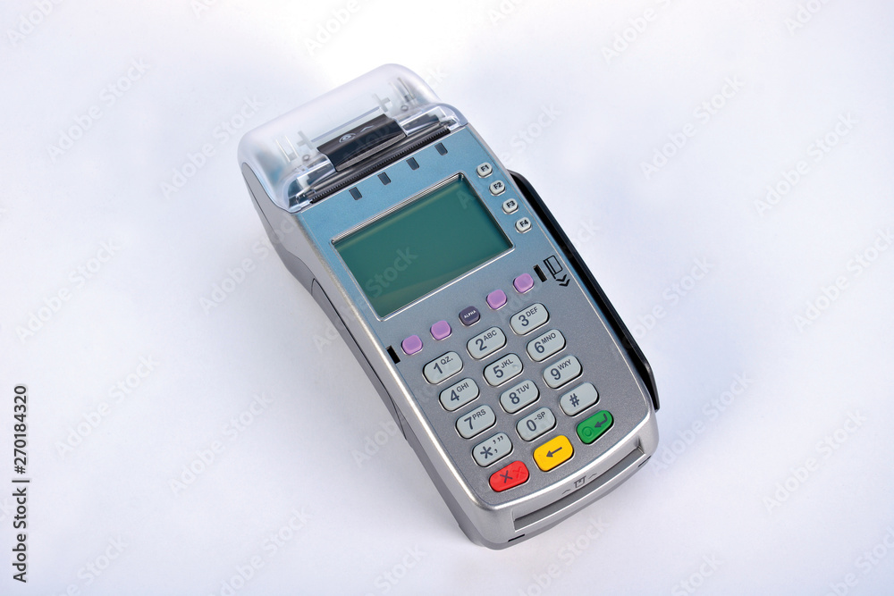 POS Payment GPRS Terminal, isolated on white POS Payment GPRS Terminal, isolated on white