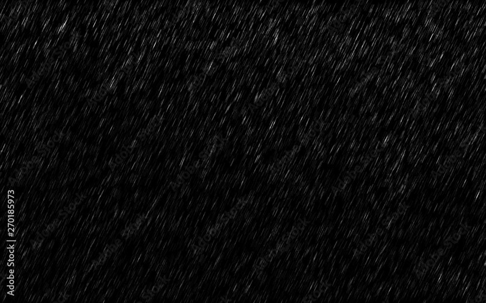 Falling raindrops isolated on dark background. Heavy rain and weather storm in raining season. - obrazy, fototapety, plakaty 
