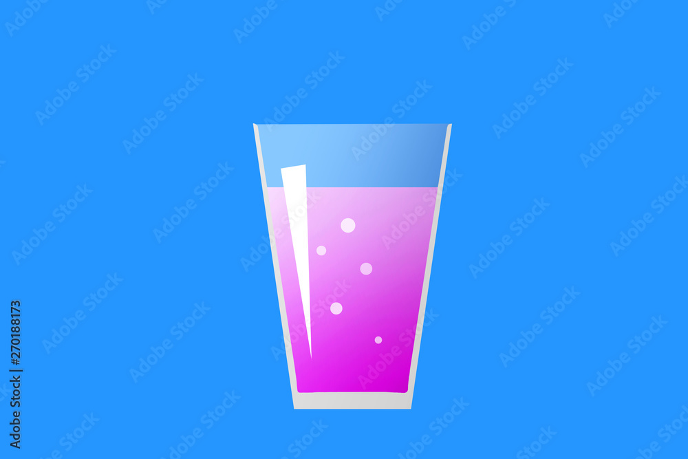 Illustration of carbonated juice in a glass cup. グラスに入った炭酸ジュースのイラスト Illustration of carbonated juice in a glass cup. グラスに入った炭酸ジュースのイラスト