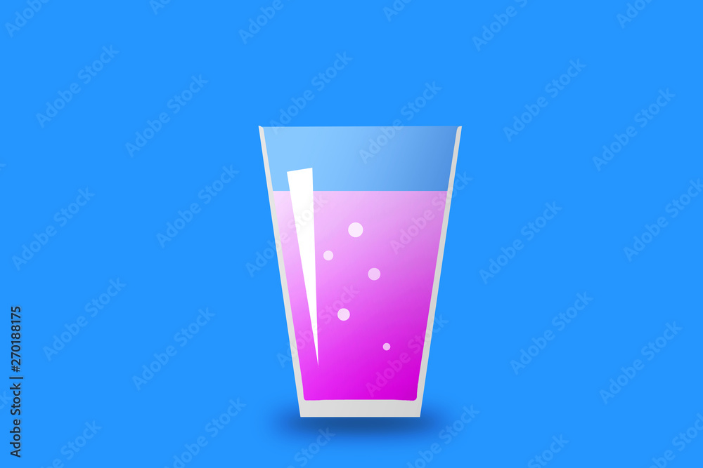Illustration of carbonated juice in a glass cup. グラスに入った炭酸ジュースのイラスト Illustration of carbonated juice in a glass cup. グラスに入った炭酸ジュースのイラスト