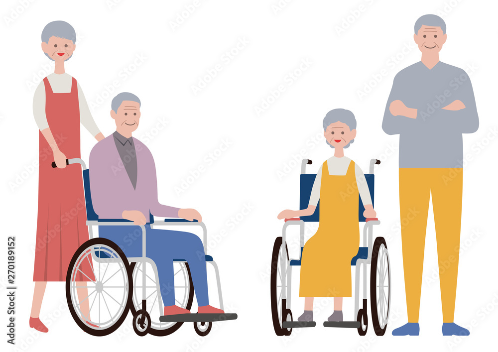 高齢者のイラストセット 高齢者のイラストセット