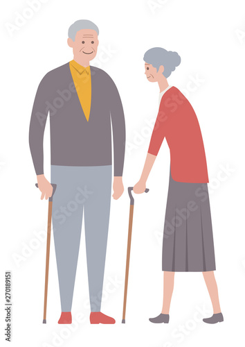 高齢者のイラストセット