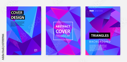 Vector set of abstract geometric covers, banners, posters, flyers, brochures. Text frame surface. a4 template design. Title sheet model set. 3d Polygonal, facet