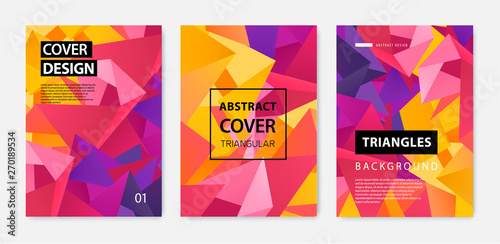 Vector set of abstract geometric covers, banners, posters, flyers, brochures. Text frame surface. a4 template design. Title sheet model set. 3d Polygonal, facet