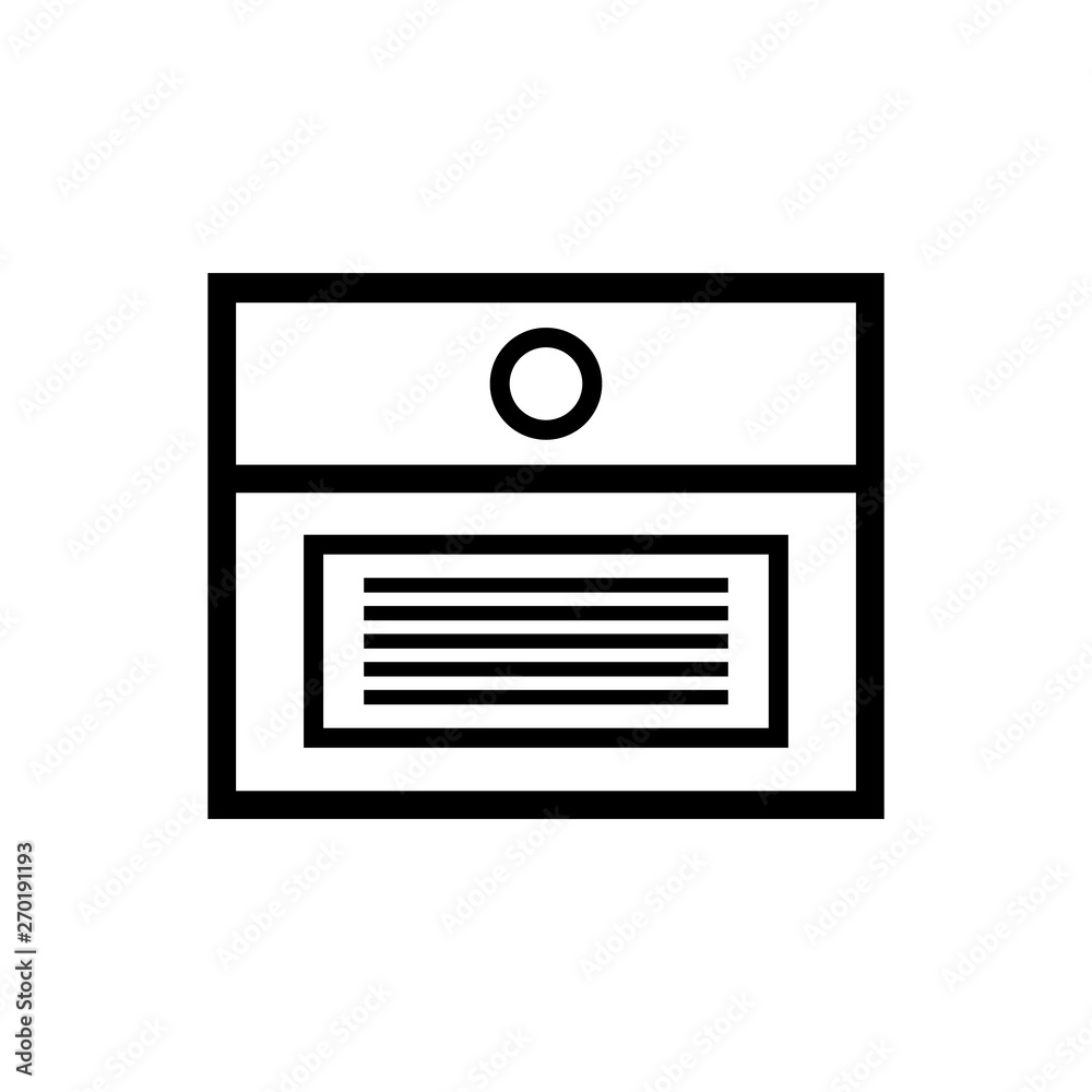 Box for documents. Outline simple icon. File protection, data security, safe confidential information. Vector illustration for design, web, app, infographic. Box for documents. Outline simple icon. File protection, data security, safe confidential information. Vector illustration for design, web, app, infographic.