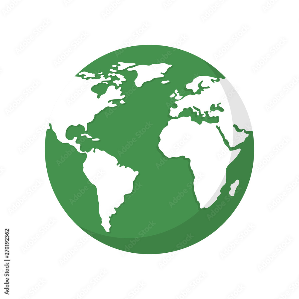 Earth Globe. World Environment Day. Ecology planet. Eco friendly design. Vector illustration.