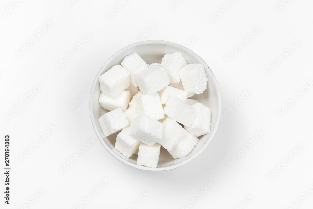 Group of refined white sugar cubes close up Group of refined white sugar cubes close up
