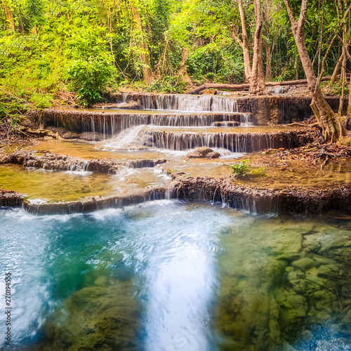 Beautiful waterfall Huai Mae Khamin  Thailand