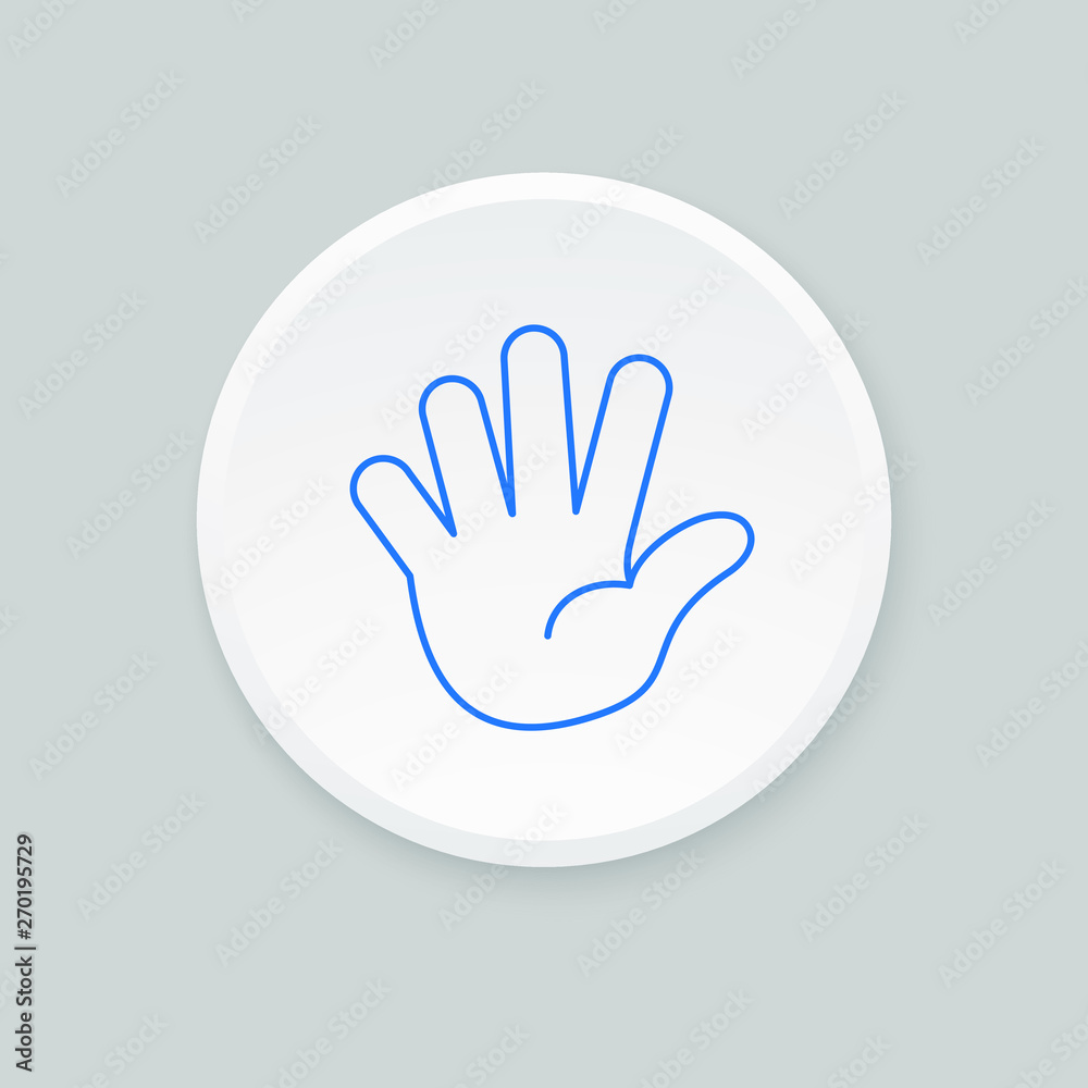 Thin line hand icon. Vector illustration. Thin line hand icon. Vector illustration.