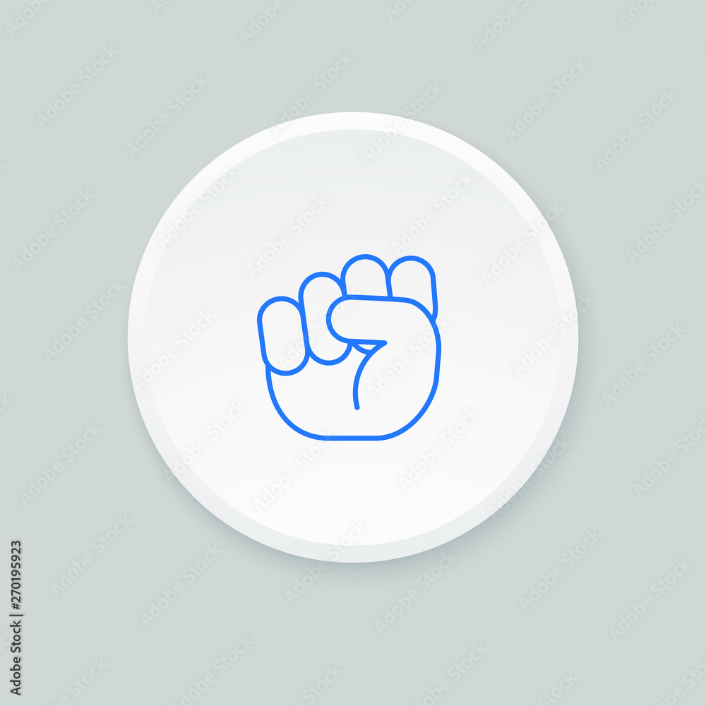 Thin line hand icon. Vector illustration. Thin line hand icon. Vector illustration.